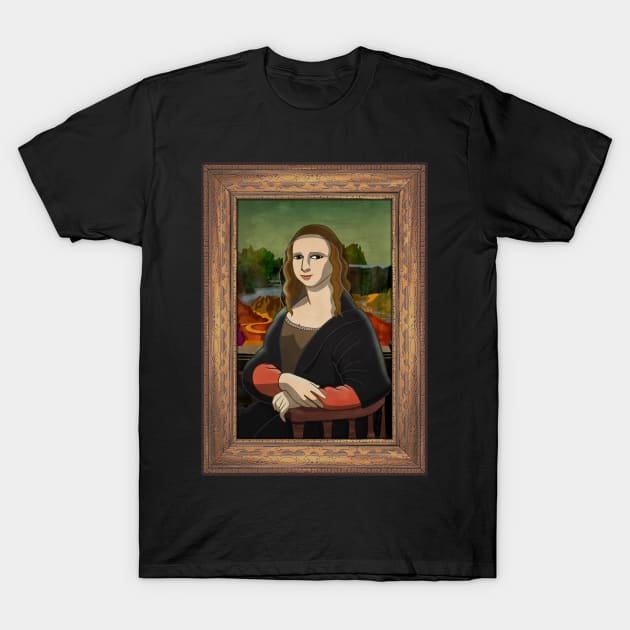 Mona Lisa In Frame T-Shirt by ShaneWheelerArtist